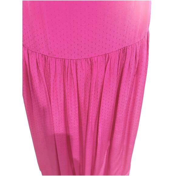 Amour‎ Vert Dress Women's Pink Rayon? V-Neck Barbie Collar Button Up, Midi Small - Picture 7 of 16